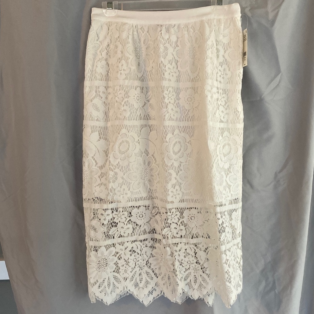 Ivory lace Pencil skirt